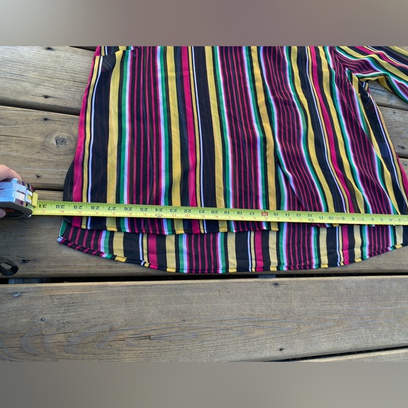 I.N.C. International concepts women’s Plus-Size 2x Striped Button-Up Top - Picture 10 of 14